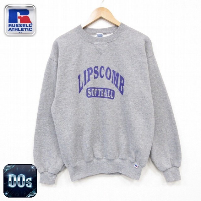 ラッセル 00s 長袖スウェット LIPSCOMB グレー メンズM相当 | 古着