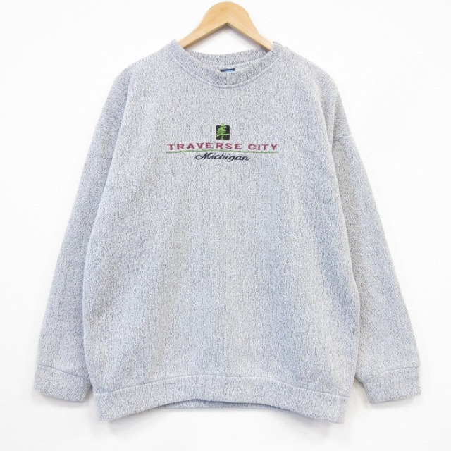 00s 長袖スウェット ミシガン グレー メンズXL相当 | 古着
