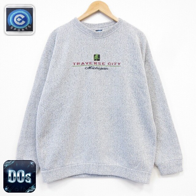 00s 長袖スウェット ミシガン グレー メンズXL相当 | 古着