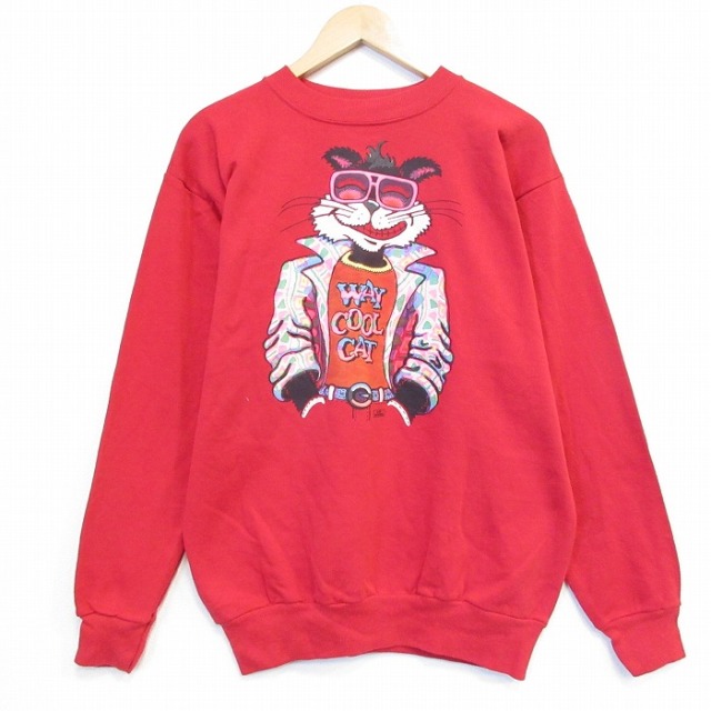 TULTEX 90s 長袖スウェット レッド メンズM相当 | 古着