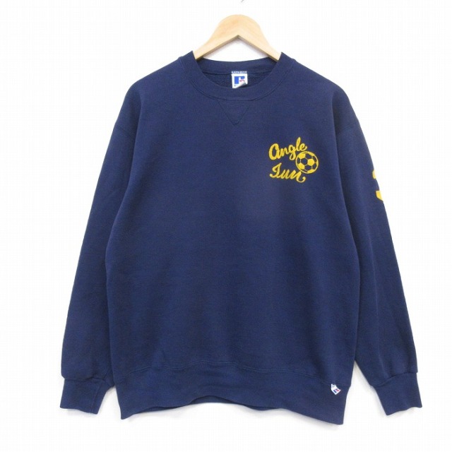 ラッセル 90s 長袖スウェット サッカー ネイビー メンズL相当 | 古着