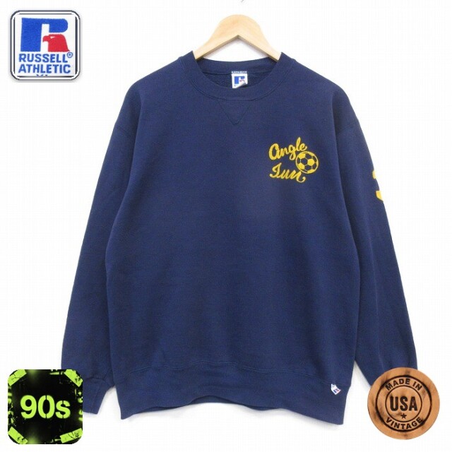 ラッセル 90s 長袖スウェット サッカー ネイビー メンズL相当 | 古着