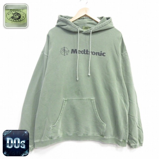 Medtronic 00s 長袖スウェット カーキ メンズXL相当 | 古着