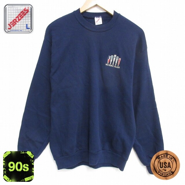 ジャージーズ 90s 長袖スウェット オール ネイビー メンズM相当 | 古着