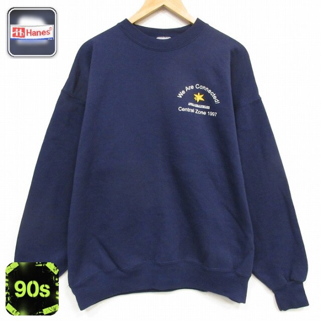 ヘインズ 90s 長袖スウェット ネイビー メンズXL相当 | 古着
