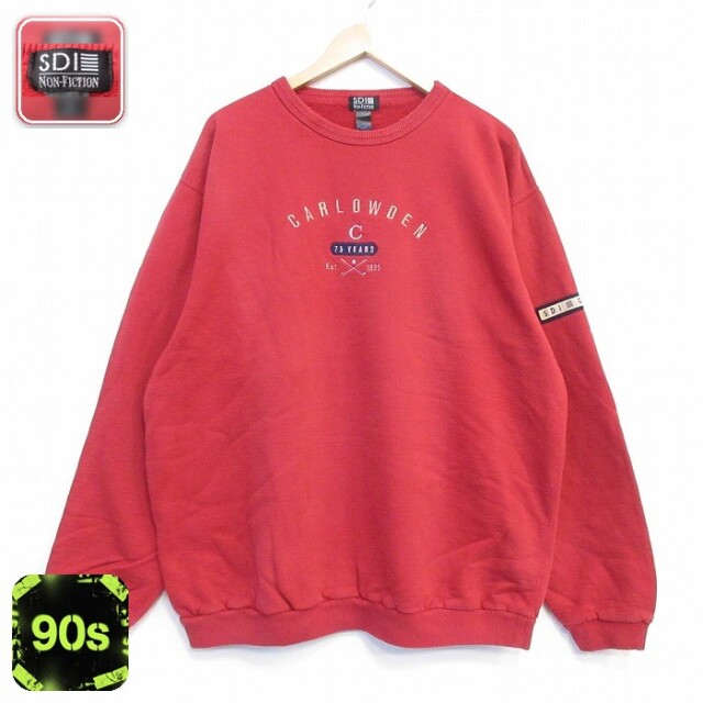 SDI 90s 長袖スウェット ゴルフ レッド メンズXL相当 | 古着