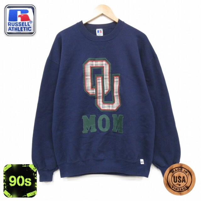 ラッセル 90s 長袖スウェット MOM ネイビー メンズXL相当 | 古着