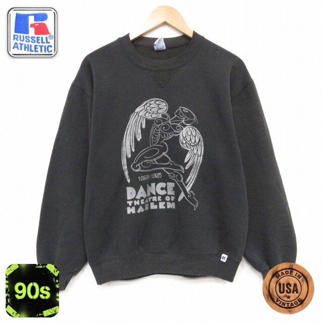 ラッセル 90s 長袖スウェット ダンス ブラック メンズM相当 | 古着