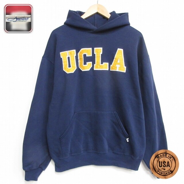 ラッセル 90s 長袖パーカー UCLA ネイビー メンズXL相当 | 古着