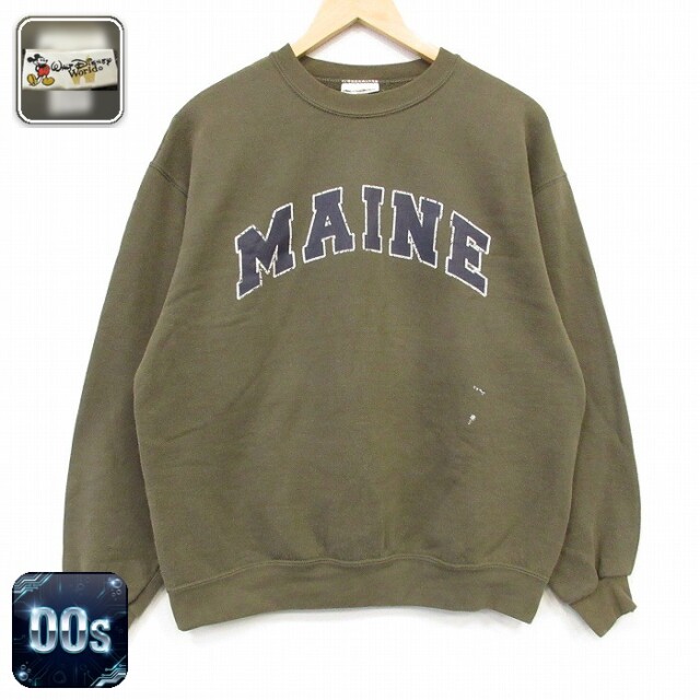 ディズニー 00s 長袖スウェット MAINE カーキ メンズL相当 | 古着