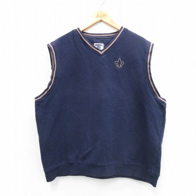 古着通販 XL☆古着 ラッセル ノースリーブ フルジップ スウェット