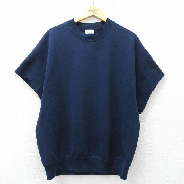 古着通販 XS☆古着 半袖 スウェット メンズ 80年代 80s Reno ラグラン