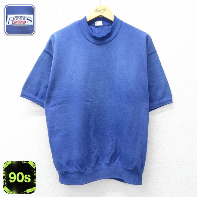 【50%OFF】90s 半袖スウェット ブルー XL | 古着