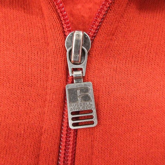 XL/古着 ラッセル ノースリーブ フルジップ スウェット メンズ 00年代 00s 無地 大きいサイズ オレンジ【spe】 26mar21 古着通販 XL☆古着 ラッセル ノースリーブ フルジップ スウェット