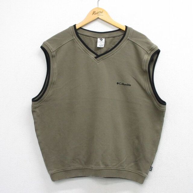 古着通販 XL☆古着 ラッセル ノースリーブ フルジップ スウェット