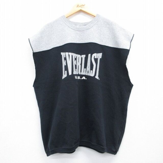 古着通販 XL☆古着 ノースリーブ スウェット メンズ 90年代 90s