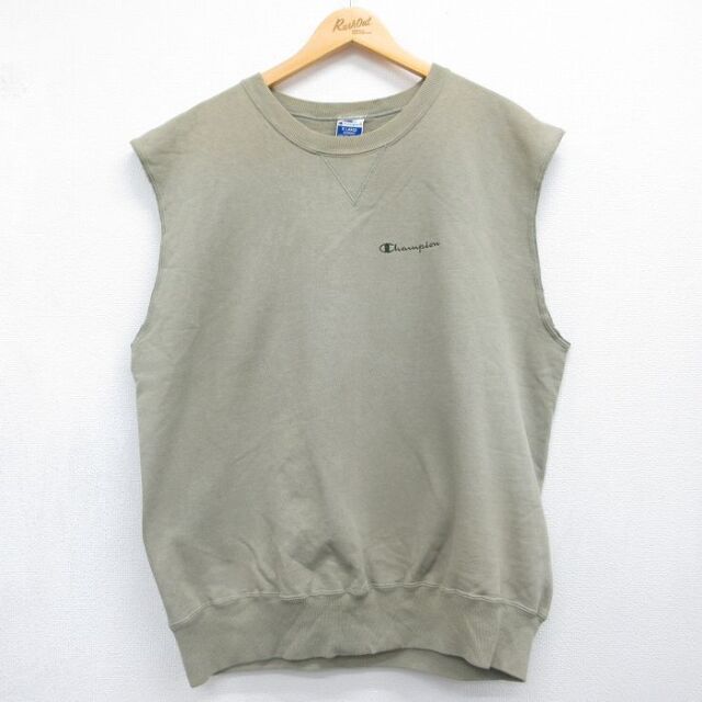 古着通販 XL☆古着 ラッセル ノースリーブ フルジップ スウェット
