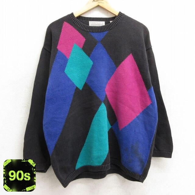 90s 長袖セーター ブラック XL | 古着