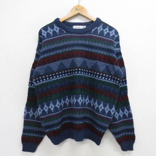 【50%OFF】シアーズ 90s 長袖セーター ネイビー M | 古着