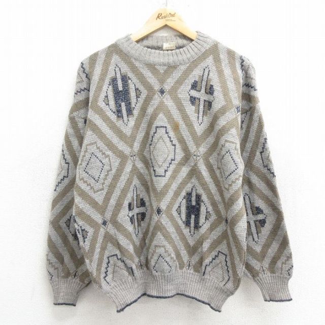 【50%OFF】90s 長袖セーター グレー L | 古着
