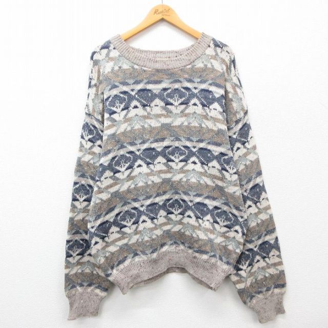 【50%OFF】00s 長袖セーター ベージュ L | 古着