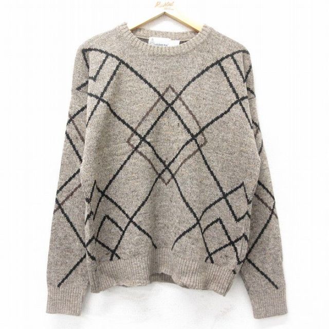【50%OFF】ロンドンフォグ 90s 長袖セーター 霜降り ブラウン L | 古着
