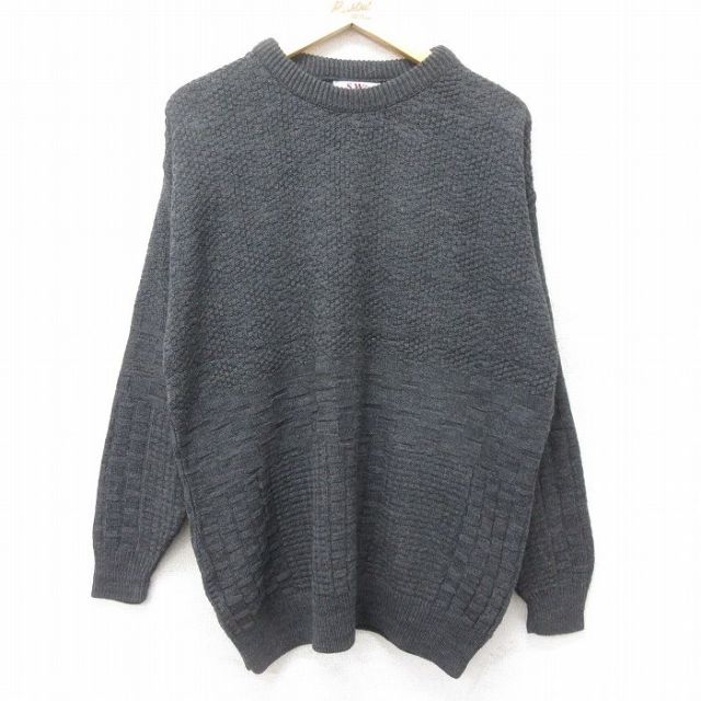 【50%OFF】90s 長袖セーター 霜降り グレー L | 古着