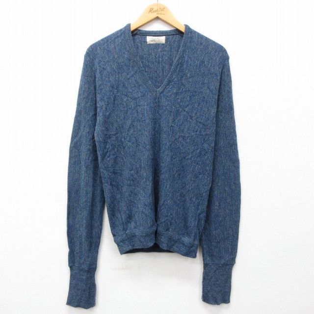 アロー 90s 長袖セーター ネイビー S | 古着