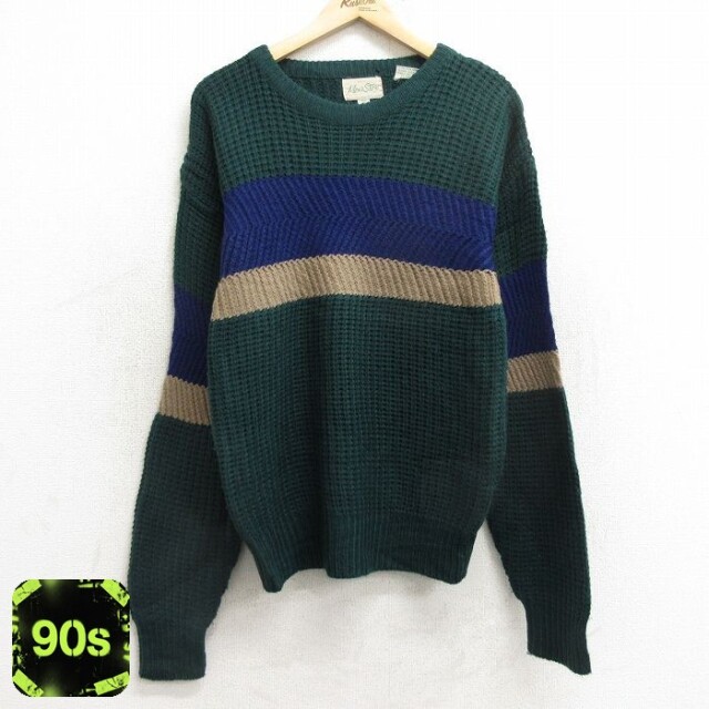 90s 長袖セーター グリーン S | 古着