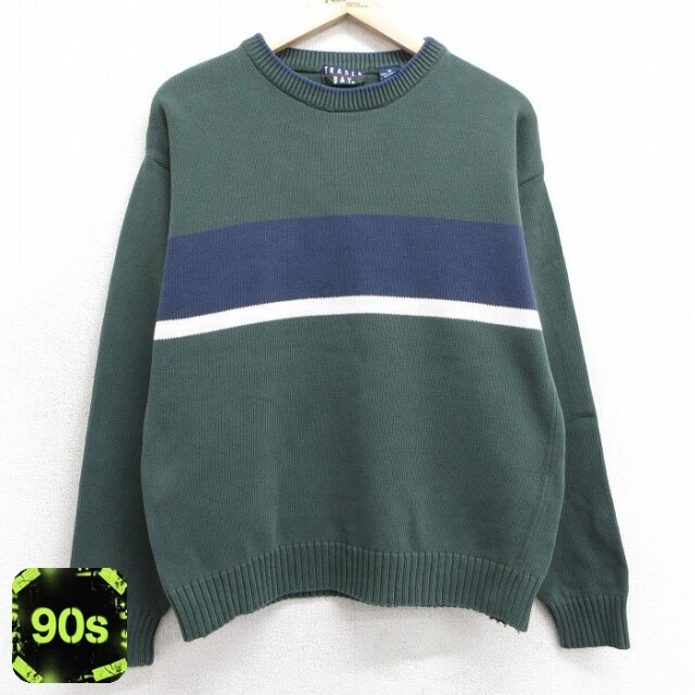 90s 長袖セーター グリーン M | 古着
