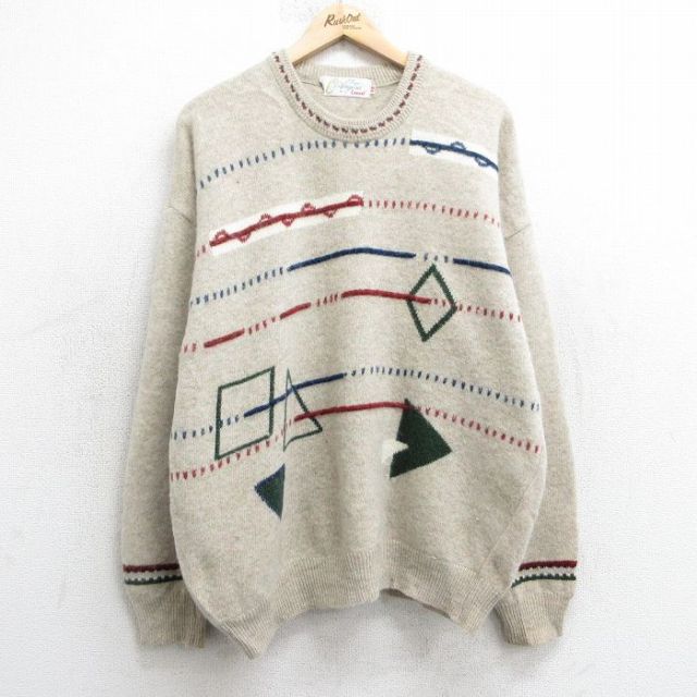 【50%OFF】90s 長袖セーター ベージュ L | 古着