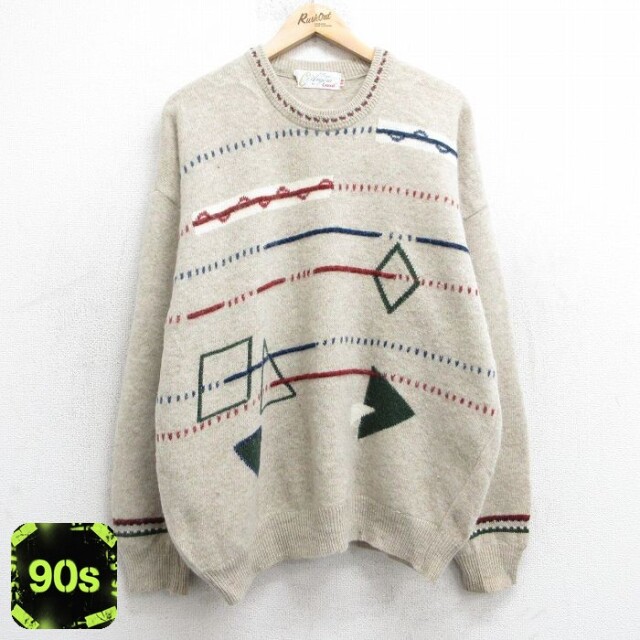 90s 長袖セーター ベージュ L | 古着