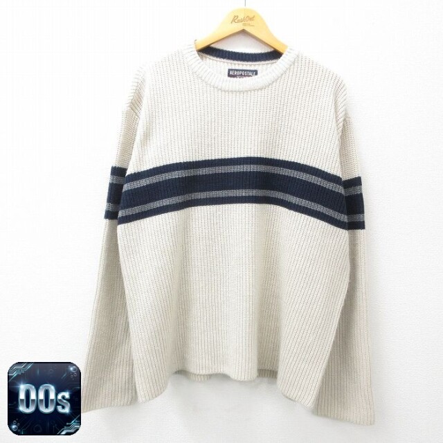 【50%OFF】エアロポステール 00s 長袖セーター ベージュ XL | 古着