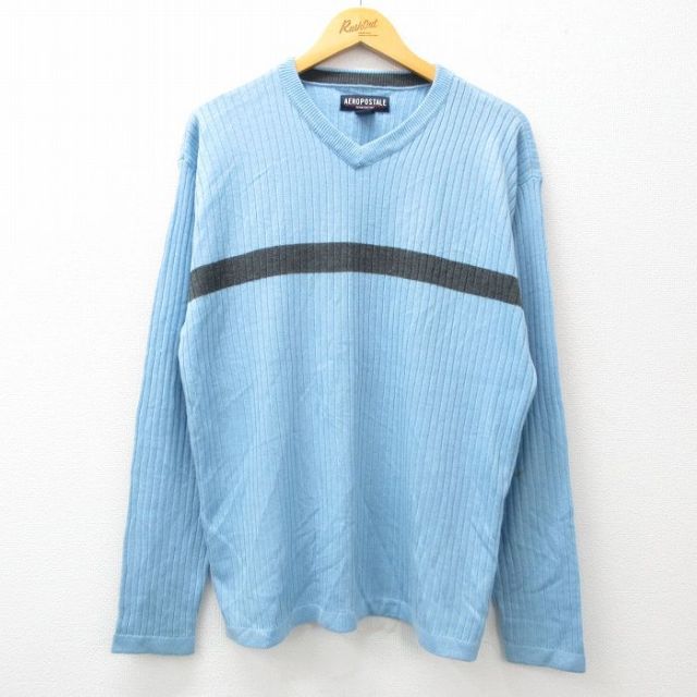 【50%OFF】エアロポステール 00s 長袖セーター ライトブルー L | 古着