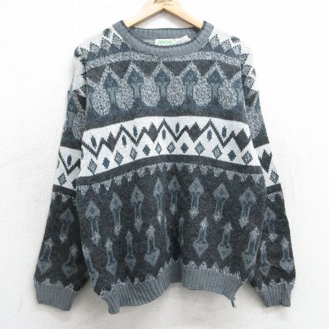 90s 長袖セーター グレー M | 古着