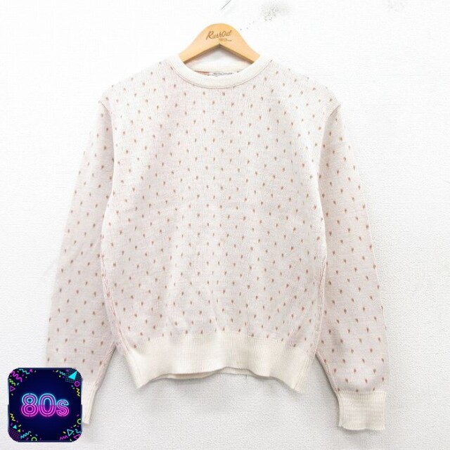 【50%OFF】ザフォックス 80s 長袖セーター ホワイト S | 古着
