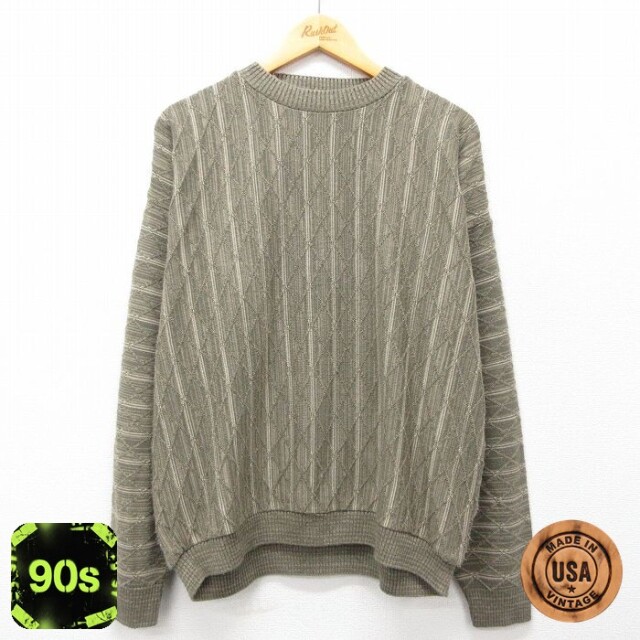 90s 長袖セーター グリーン XL | 古着