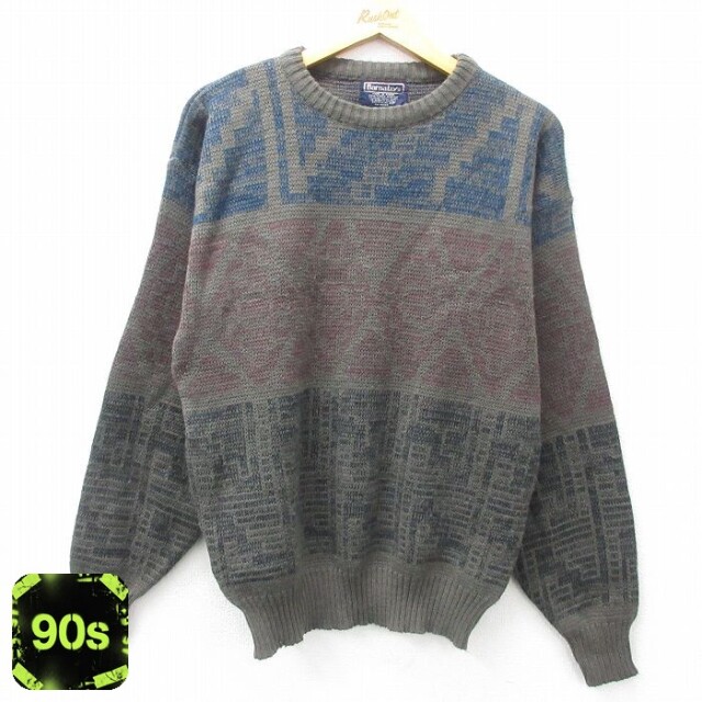 90s 長袖セーター グリーン M | 古着