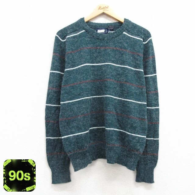 90s 長袖セーター ブルーグリーン L | 古着