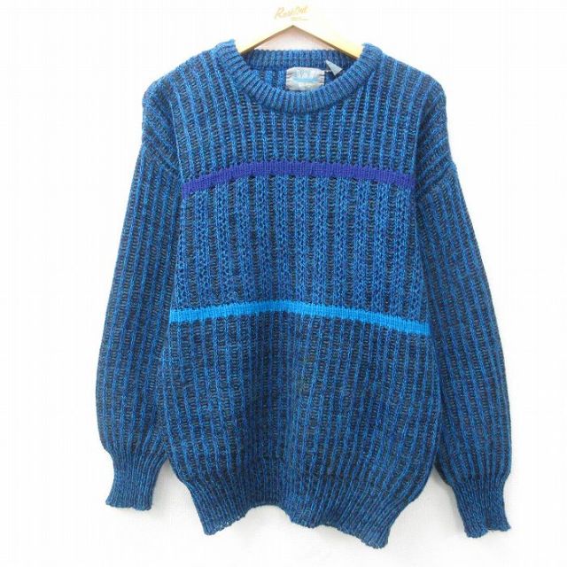 90s 長袖セーター ブルー M | 古着