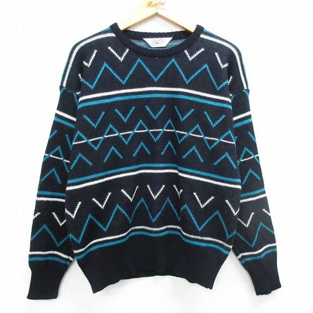【50%OFF】90s 長袖セーター ブラック L | 古着