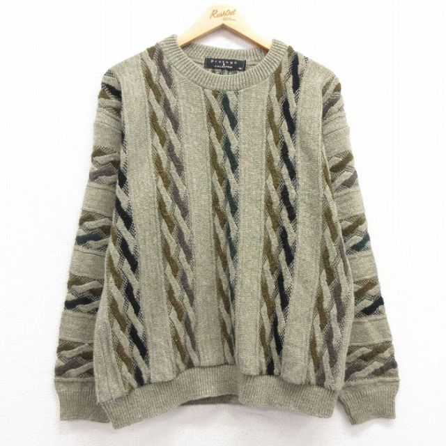 90s 長袖セーター ベージュ M | 古着