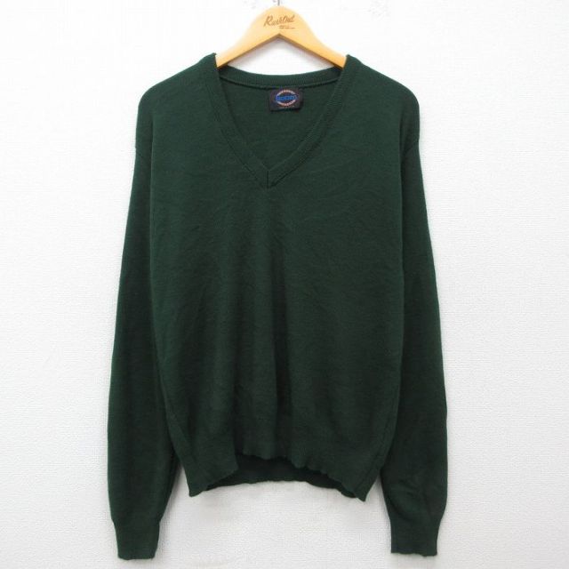 【50%OFF】ジャンセン 80s 長袖セーター グリーン L | 古着
