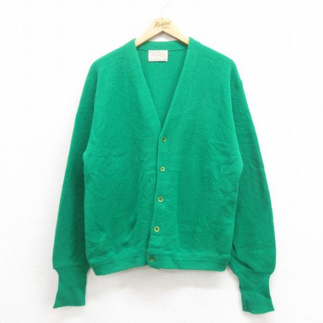 カーディガン 古着 NOILL 古着通販 L☆古着 長袖 ニット カーディガン メンズ 80年代 80s