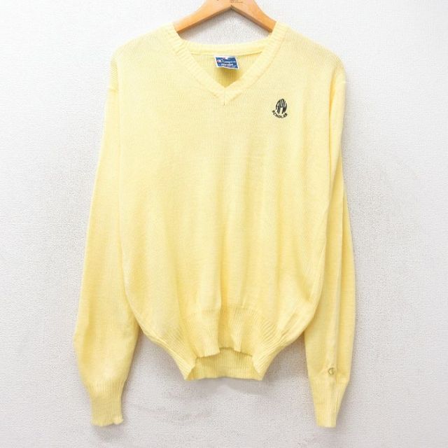 チャンピオン 90s 長袖セーター APW イエロー M | 古着