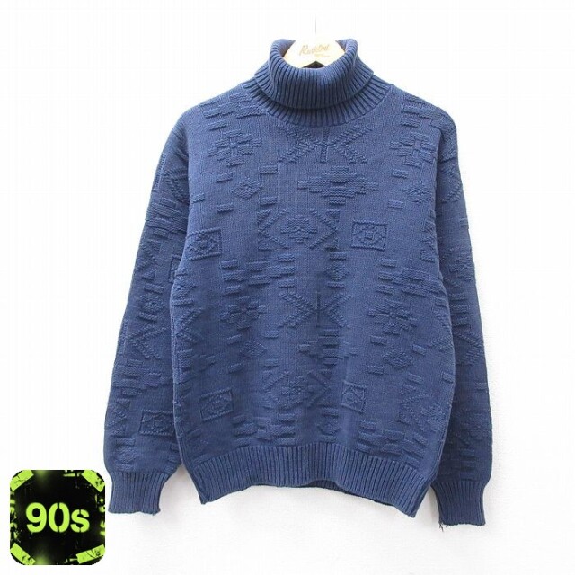 【50%OFF】ウールリッチ 90s セーター ネイティブ柄 ネイビー M | 古着