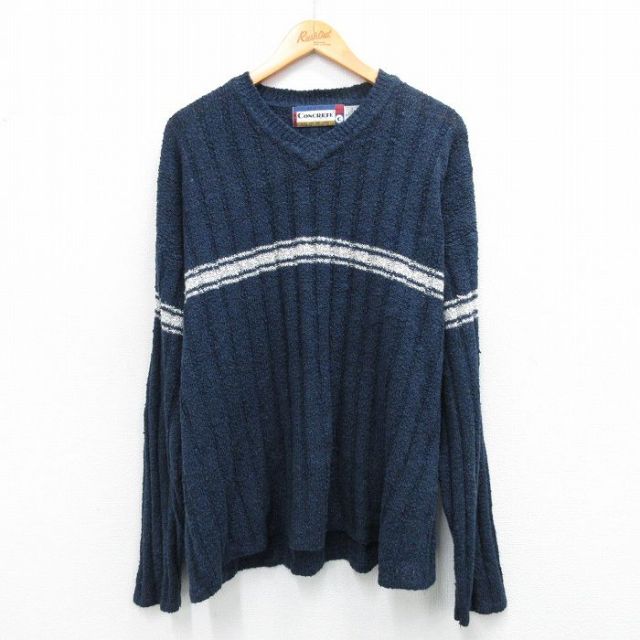 90s 長袖セーター ネイビー XL | 古着