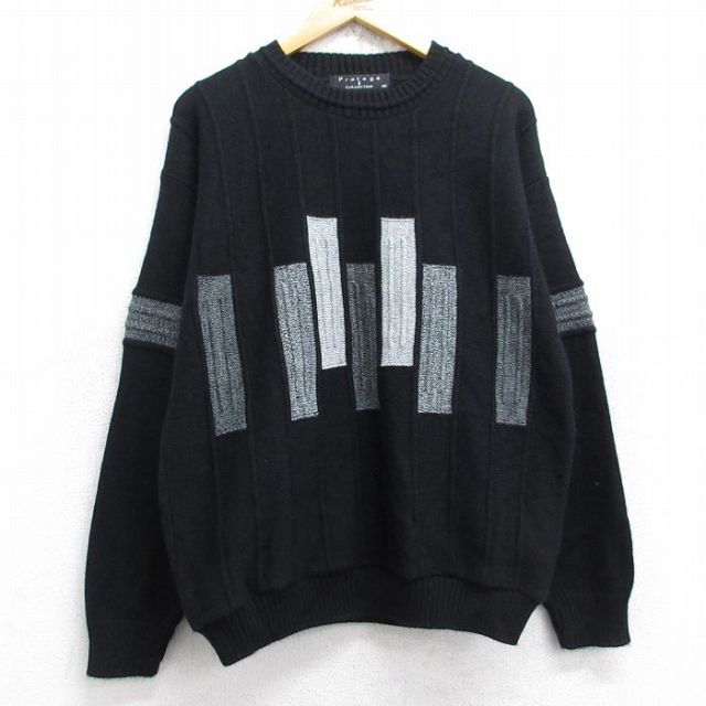 【50%OFF】90s 長袖セーター ブラック L | 古着