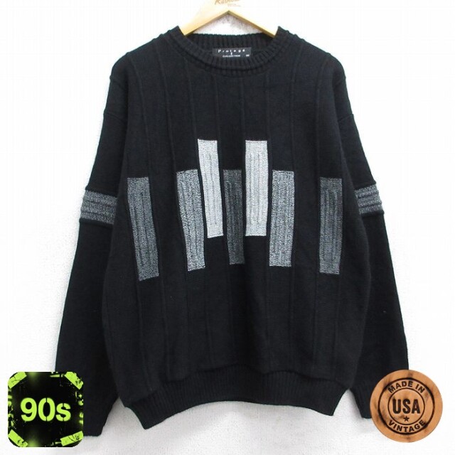 90s 長袖セーター ブラック L | 古着