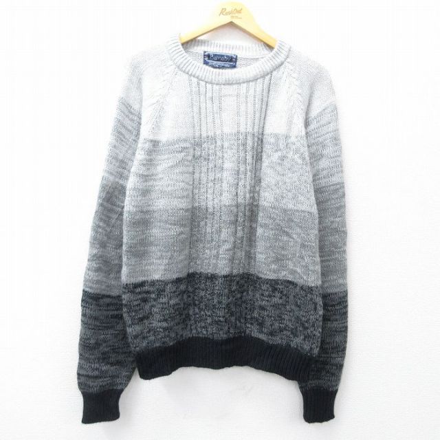 【50%OFF】90s ラグランセーター グレー L | 古着